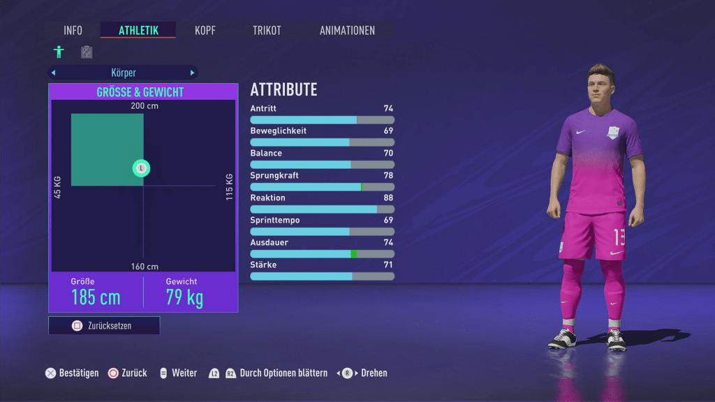 FIFA21 Pro Clubs Spieler