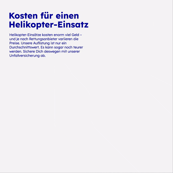 Luftrettung ist teuer Es wird gezeigt, wie teuer Luftrettung ist.