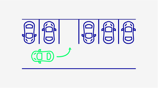 Beispiel rückwärts und quer einparken