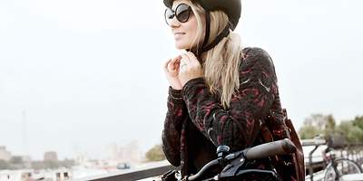 Mountainbiker im Sturz 