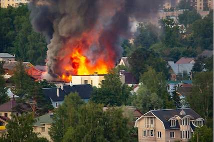 Feuer im Neubauviertel