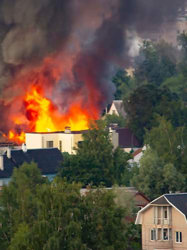 Feuer im Neubauviertel