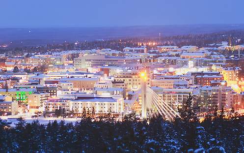 Blick auf Rovaniemi