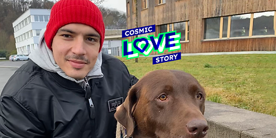 Mutmacher Nikolaos mit seinem Blindenführhund Orlando