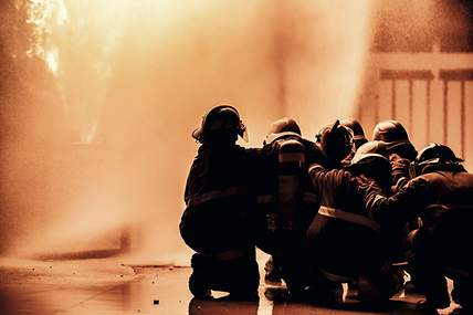 Ein Hausbrand.