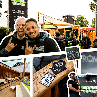 Bild Collage zu unserem ersten Metal-Abenteuer beim Wacken Open Air 2025