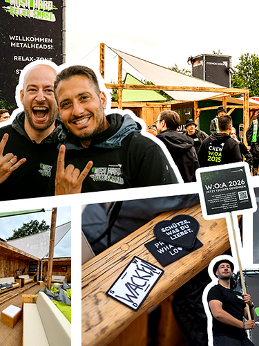 Bild Collage zu unserem ersten Metal-Abenteuer beim Wacken Open Air 2025