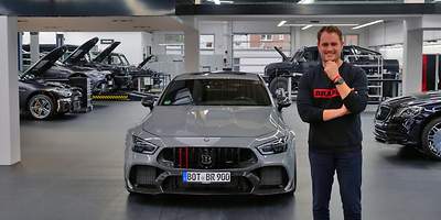 Constantin Buschmann in Brabus Werkstatt