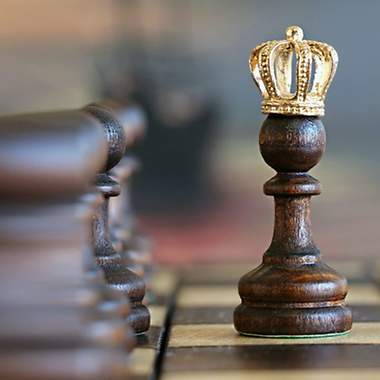 Schachfigur mit Krone