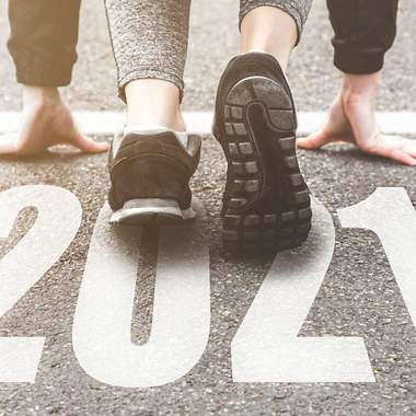 Schuhe beim Sprintstart