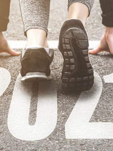 Schuhe beim Sprintstart