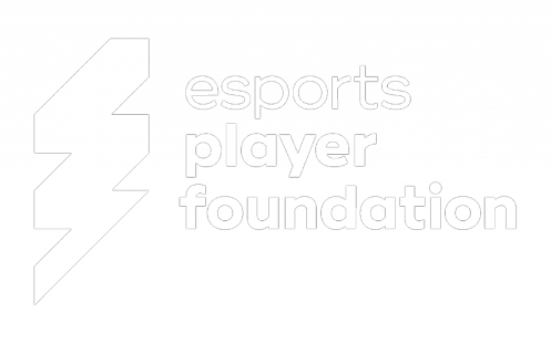  Weißes Logo esports player foundation