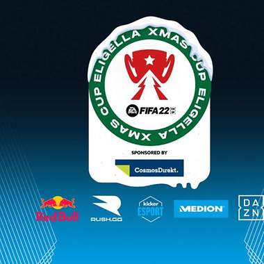 Eligella XMAS Cup sponsored by CosmosDirekt mit Koop.- Logos