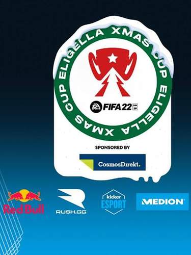 Eligella XMAS Cup sponsored by CosmosDirekt mit Koop.- Logos